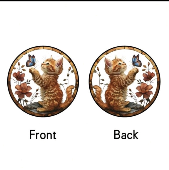 Cat and Butterfly Acrylic Suncatcher - Picture 4 of 6